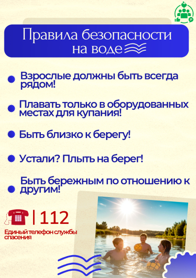 Безопасность на водоёмах в летний период. Основные правила безопасности поведения на воде!!!.
